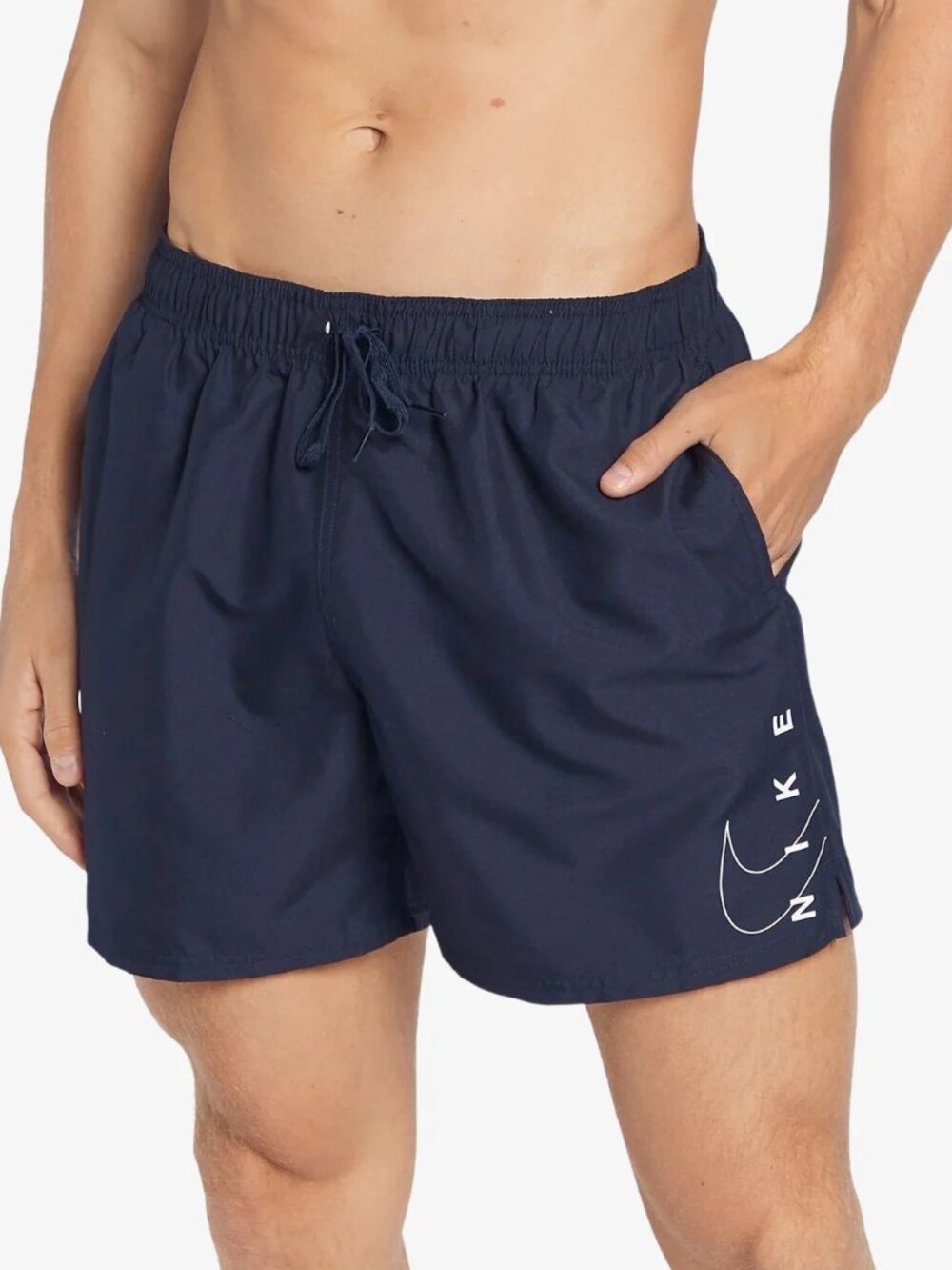 *NWT Nike Men's Swim Swoosh Break Shorts - Navy